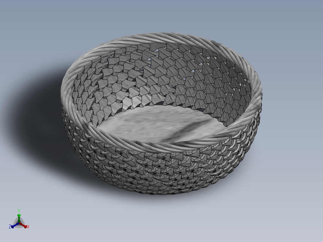 水果篮子正等轴测图