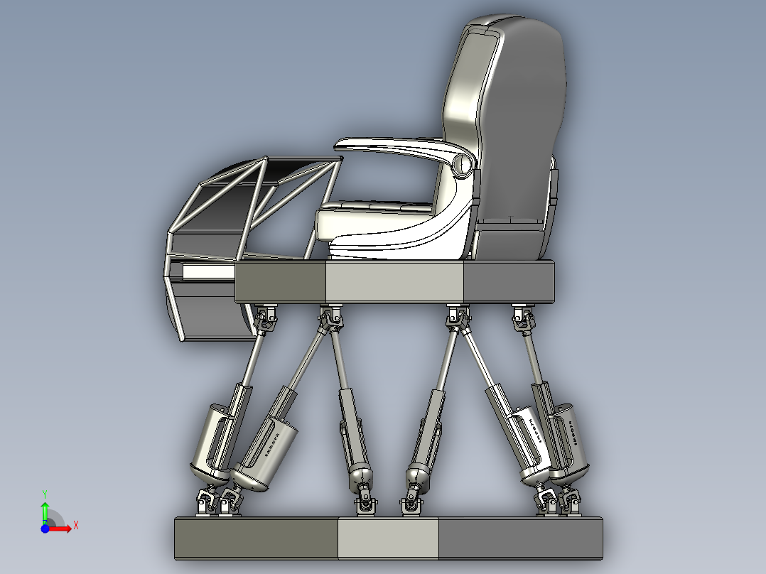 虚拟现实模拟器前视图