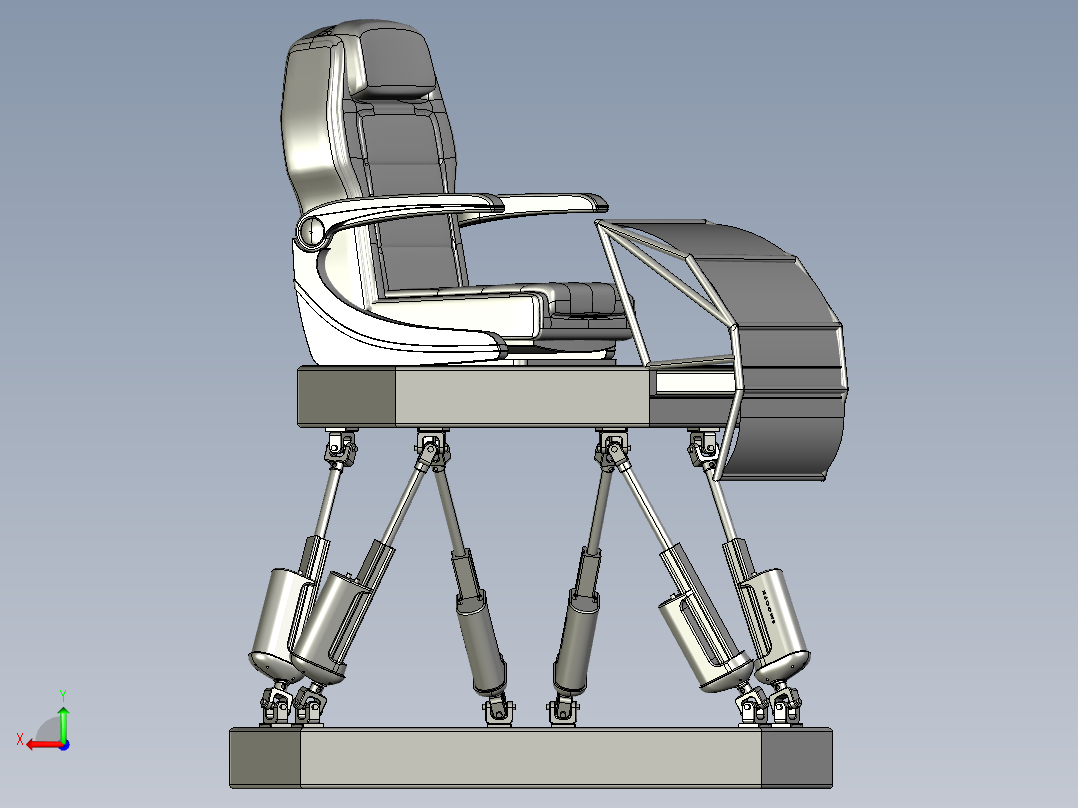 虚拟现实模拟器后视图