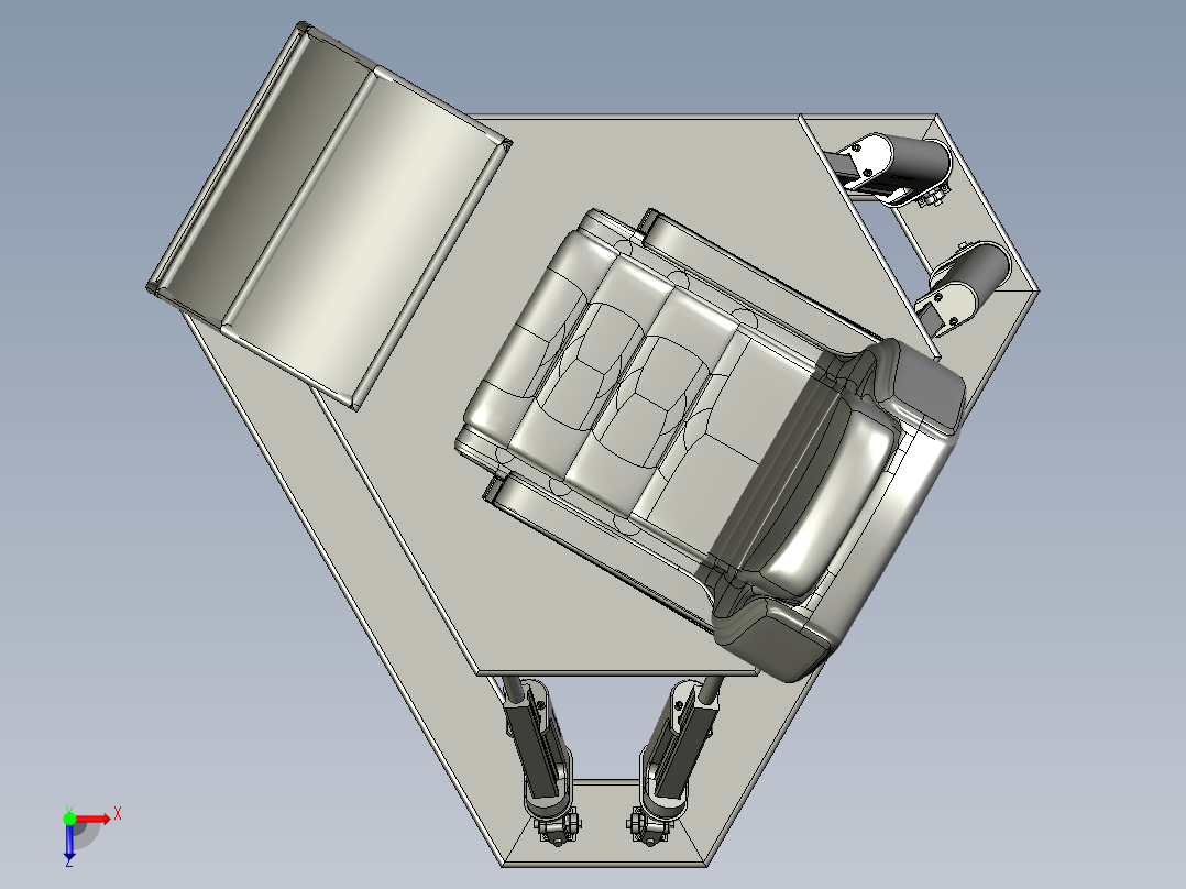 虚拟现实模拟器俯视图