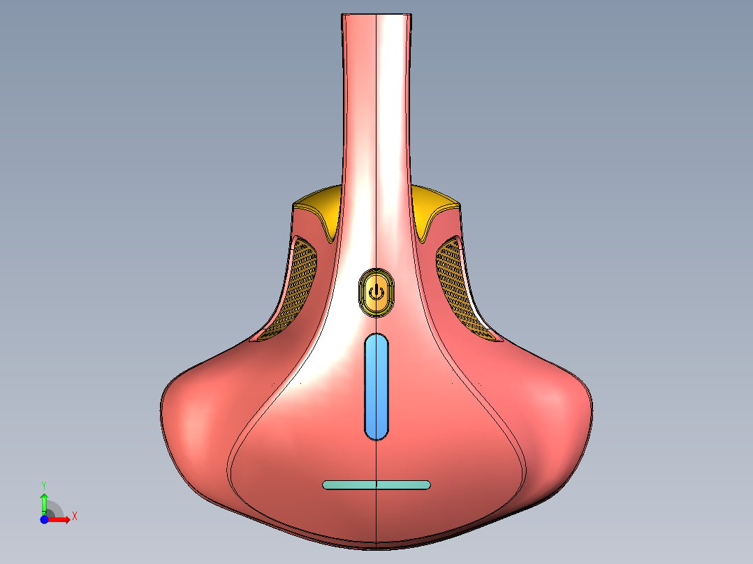 手持除螨仪吸尘器紫外线杀菌机前视图