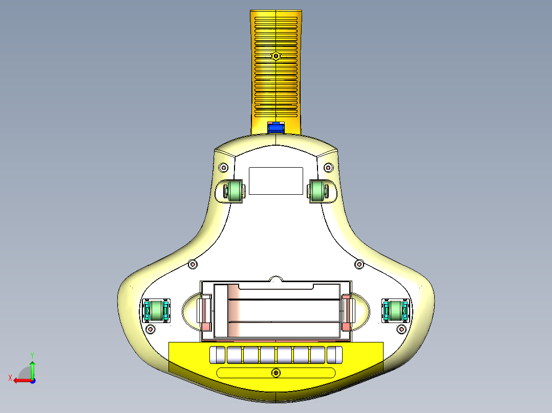 手持除螨仪吸尘器紫外线杀菌机后视图