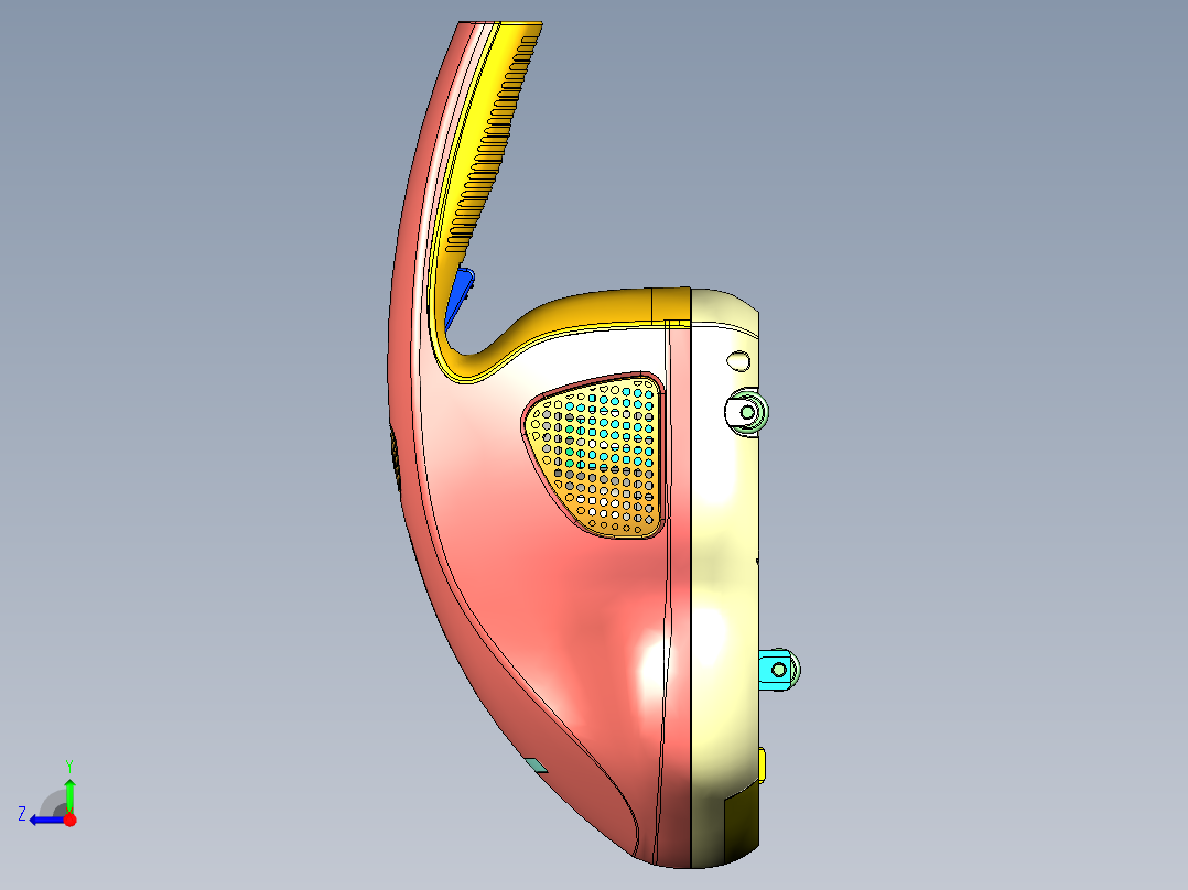 手持除螨仪吸尘器紫外线杀菌机右视图