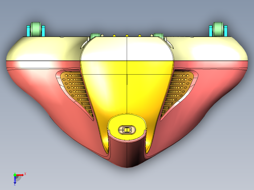 手持除螨仪吸尘器紫外线杀菌机俯视图