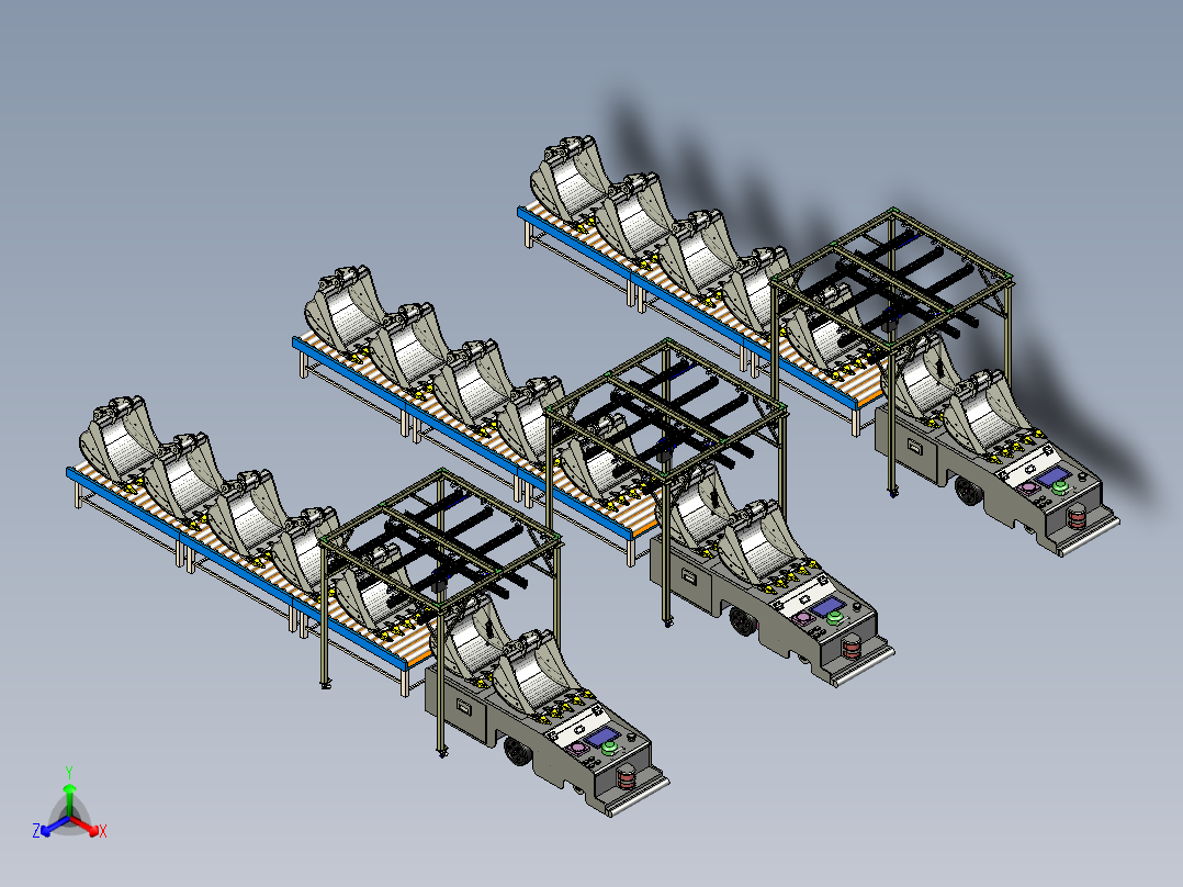 电动葫芦吊平台运输铲斗模拟