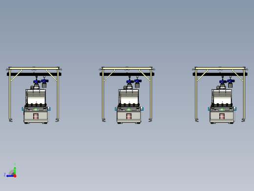 电动葫芦吊平台运输铲斗模拟右视缩略图