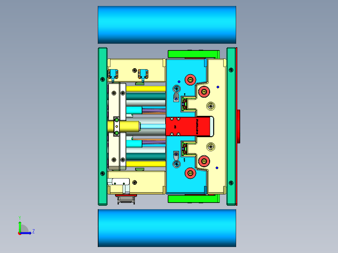 追觅拖地机本体左右护板塑胶模具 (2)左视图