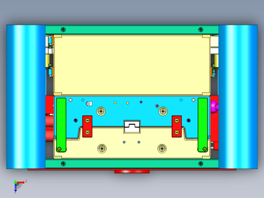 追觅拖地机本体左右护板塑胶模具 (2)俯视缩略图