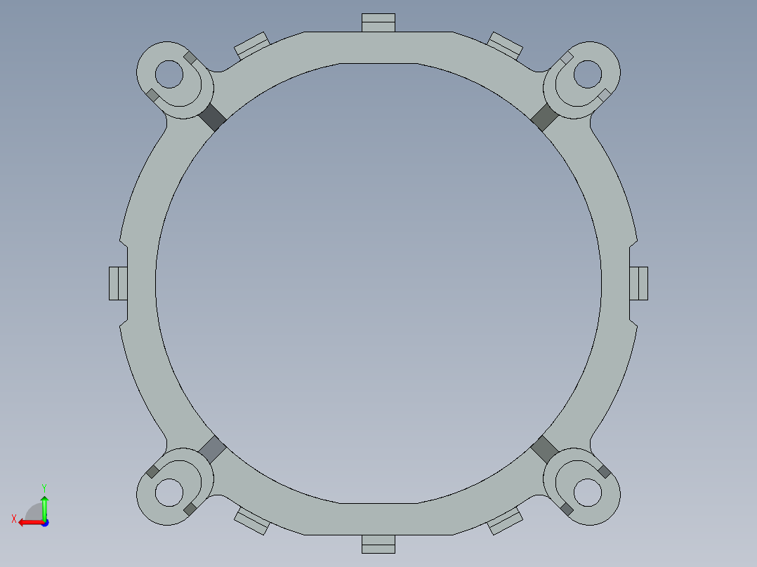 CPU散热器安装支架后视图