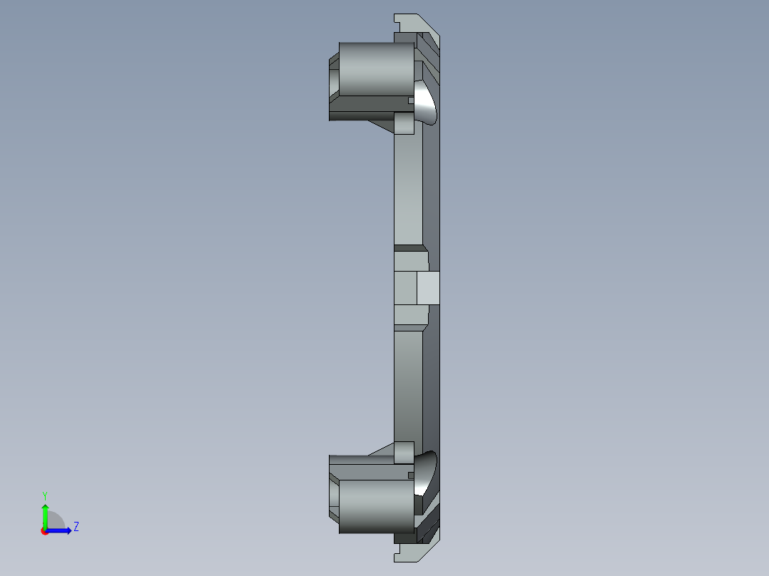 CPU散热器安装支架左视图