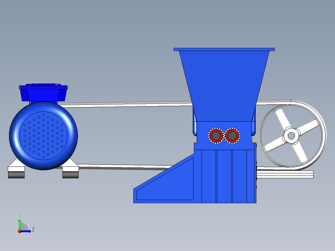 B2004528-木材粉碎机左视图
