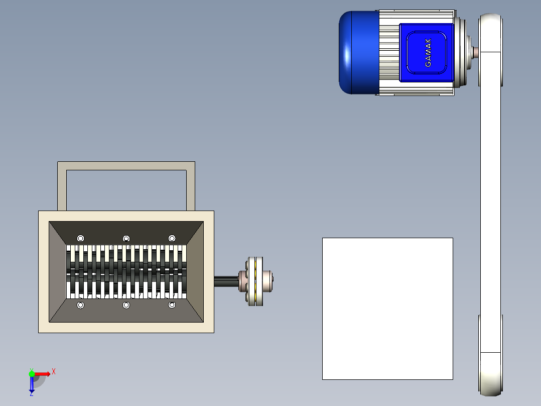 B2004528-木材粉碎机俯视图