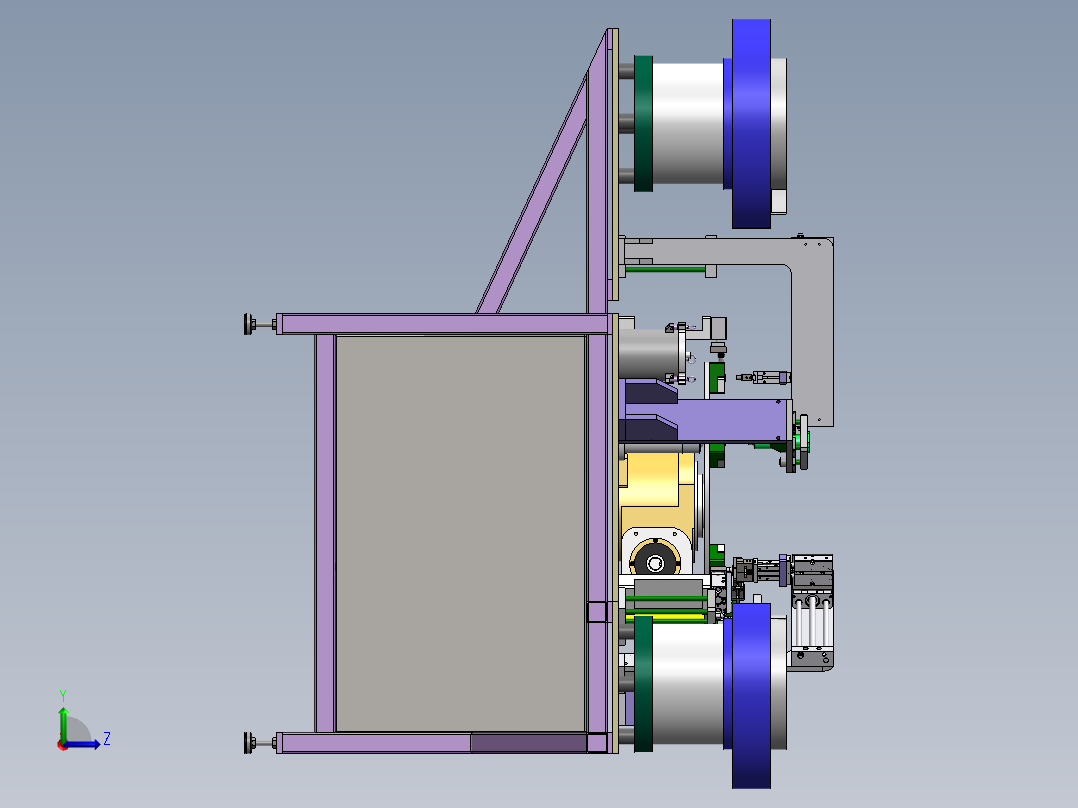 塑料笔帽涂胶组装设备左视图