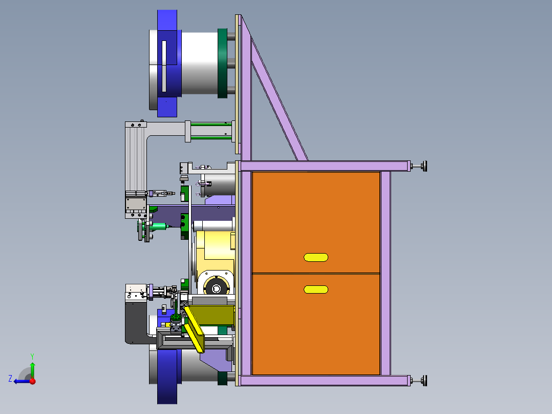 塑料笔帽涂胶组装设备右视图