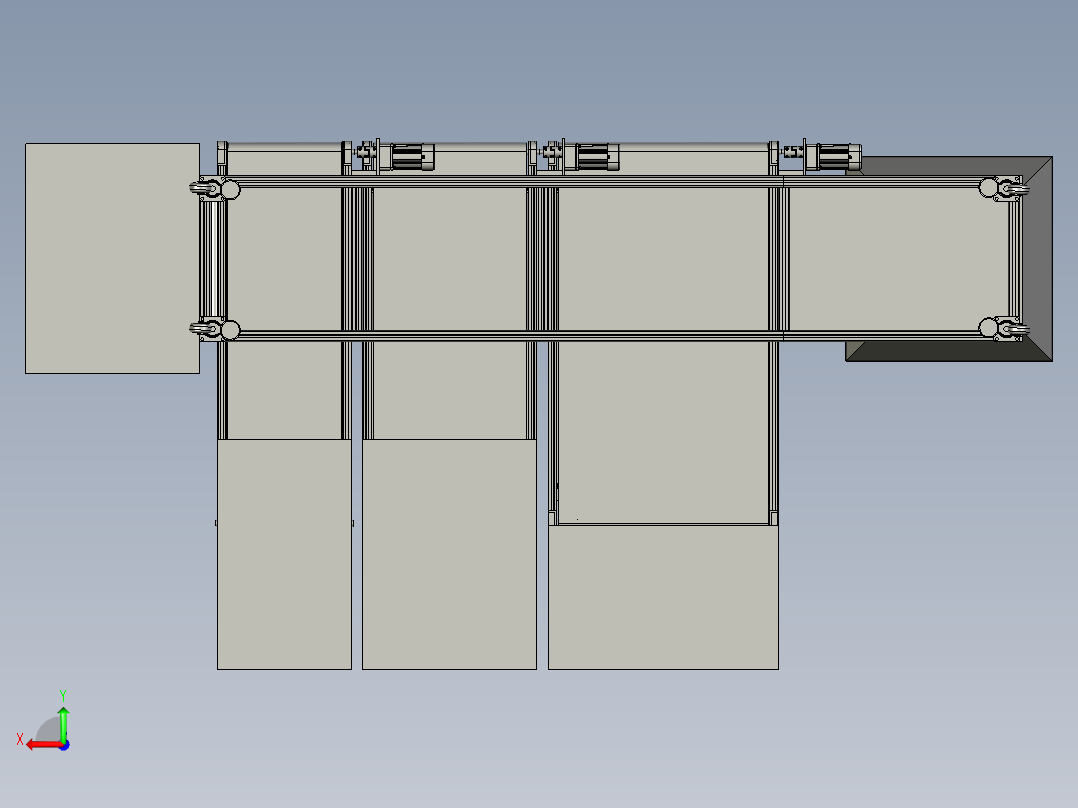 用于筛选鳝鱼苗的分级筛后视图