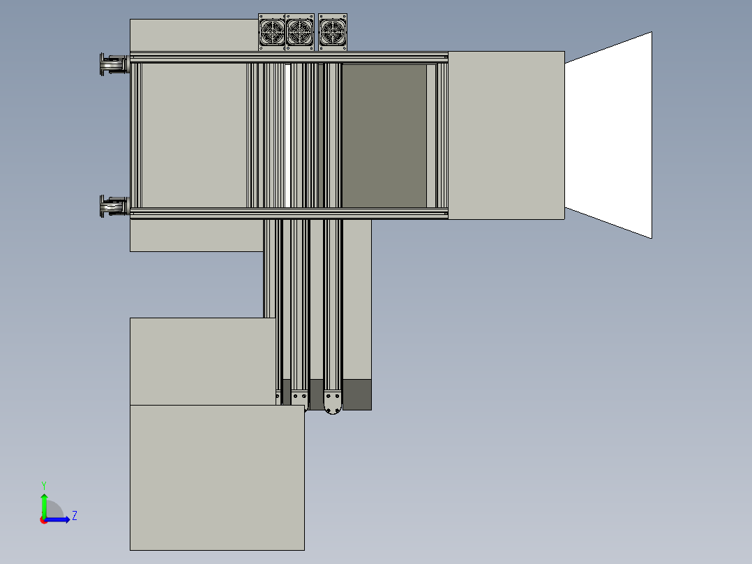 用于筛选鳝鱼苗的分级筛左视图