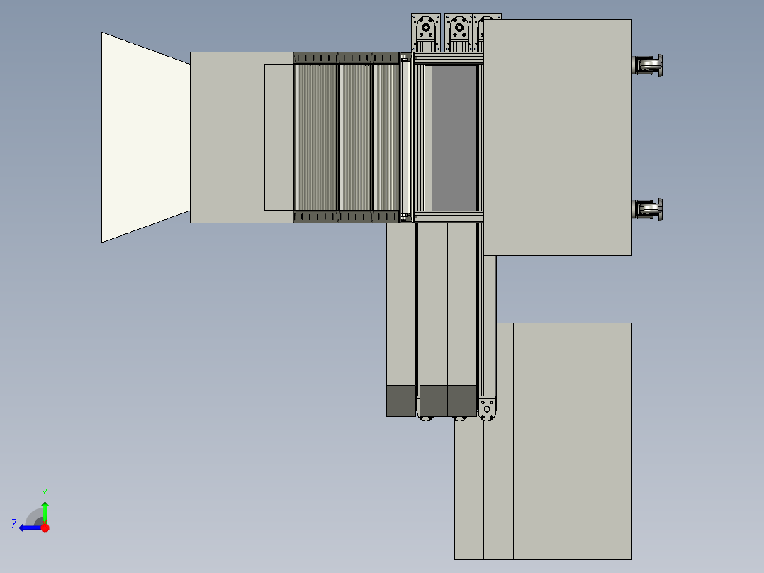 用于筛选鳝鱼苗的分级筛右视图