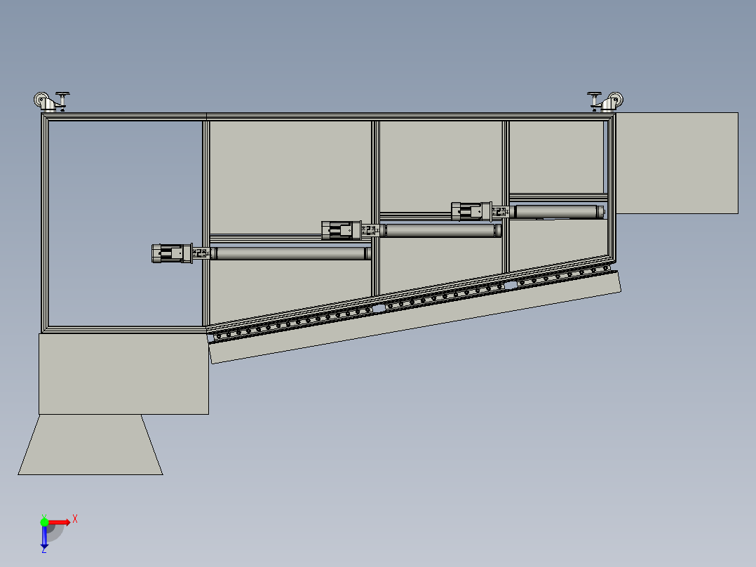 用于筛选鳝鱼苗的分级筛俯视图