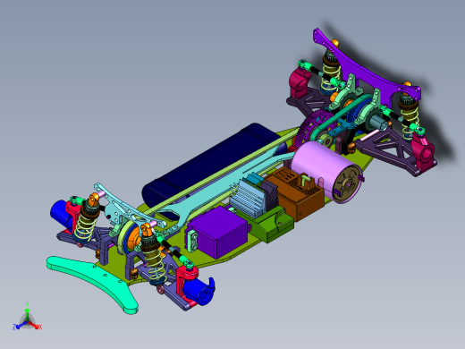 电动方程式遥控车正等轴测缩略图