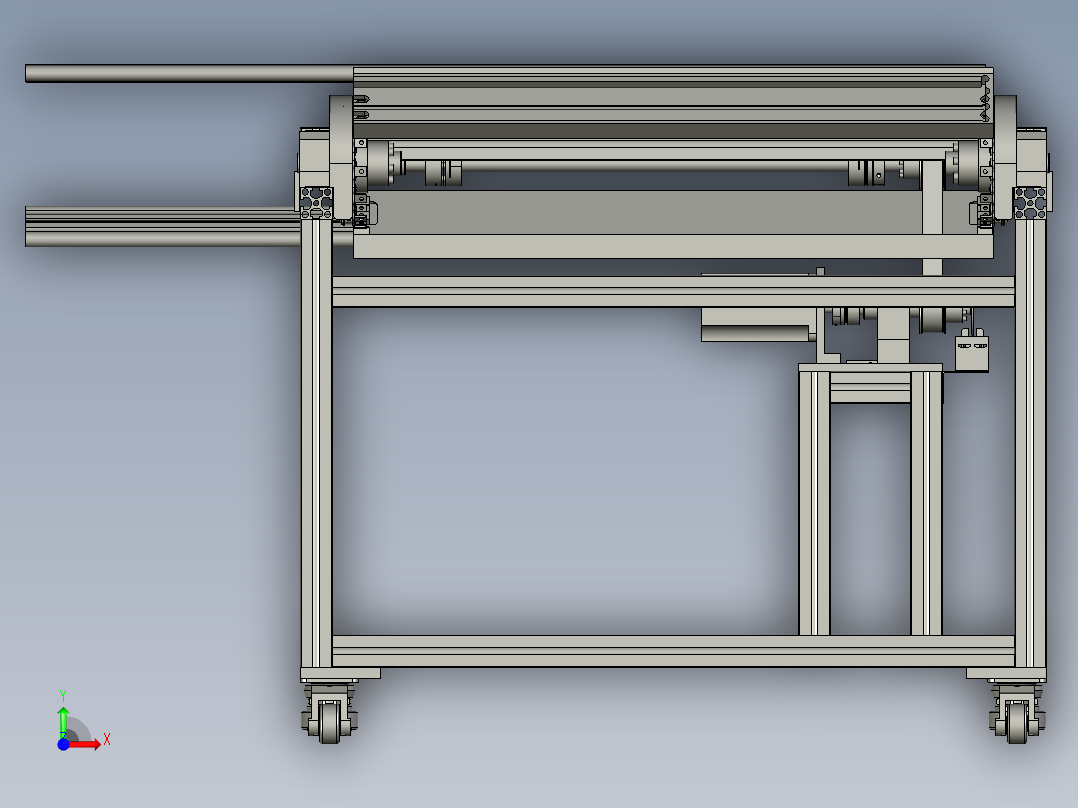产品板材加工传递系统前视图