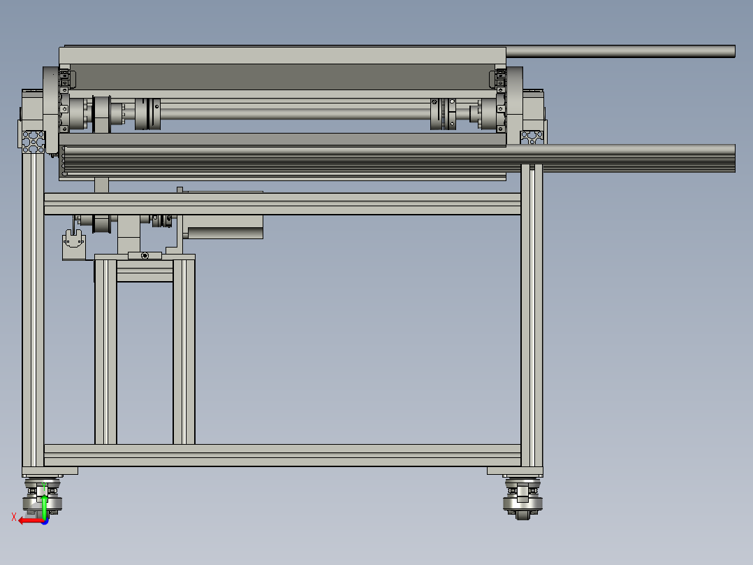 产品板材加工传递系统后视图