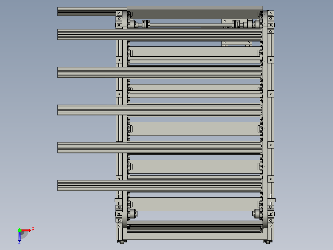 产品板材加工传递系统俯视图