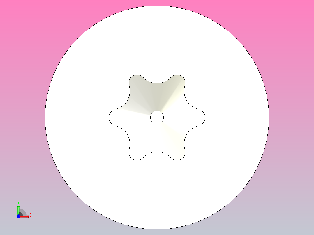 梅花螺钉ISO14582 M3 M4前视图