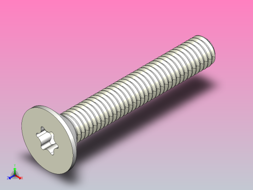 梅花螺钉ISO14582 M3 M4正等轴测缩略图