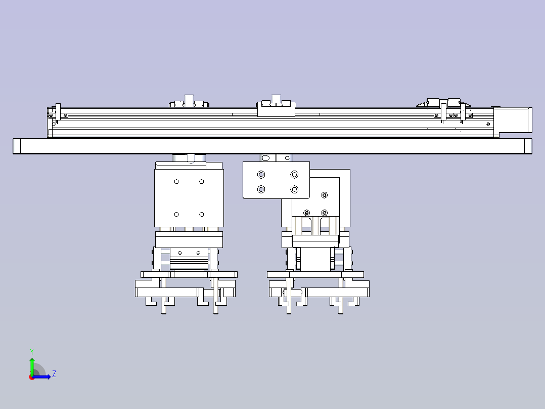 凸轮共轨取料机构左视图