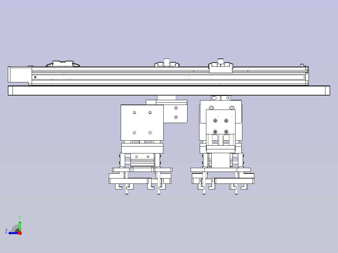 凸轮共轨取料机构右视图