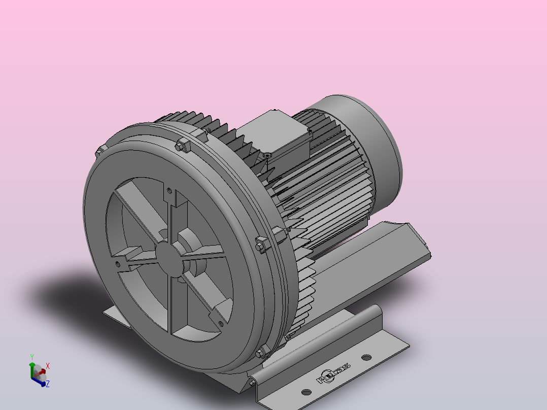 JQT系列单段三相高压旋涡式气泵[JQT-3000]主视图