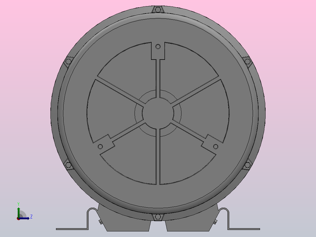 JQT系列单段三相高压旋涡式气泵[JQT-3000]前视图
