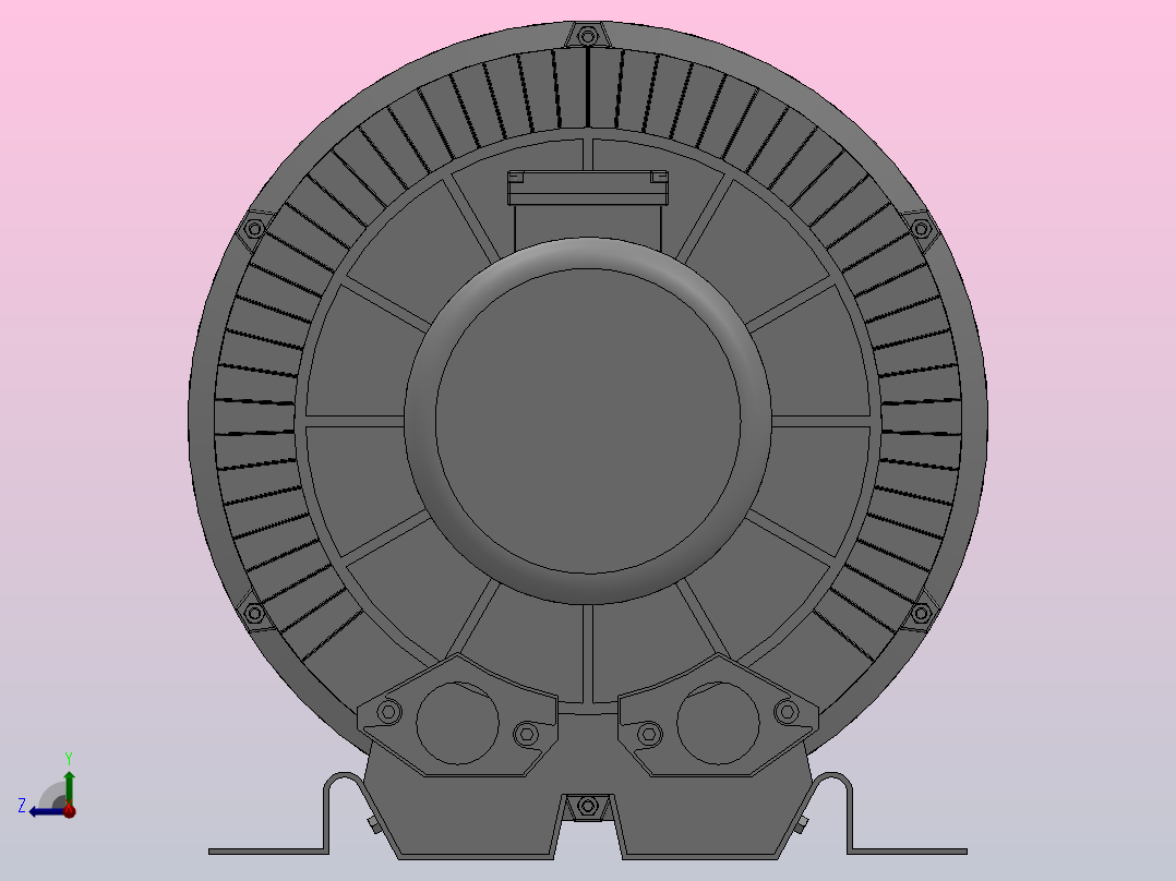 JQT系列单段三相高压旋涡式气泵[JQT-3000]后视图
