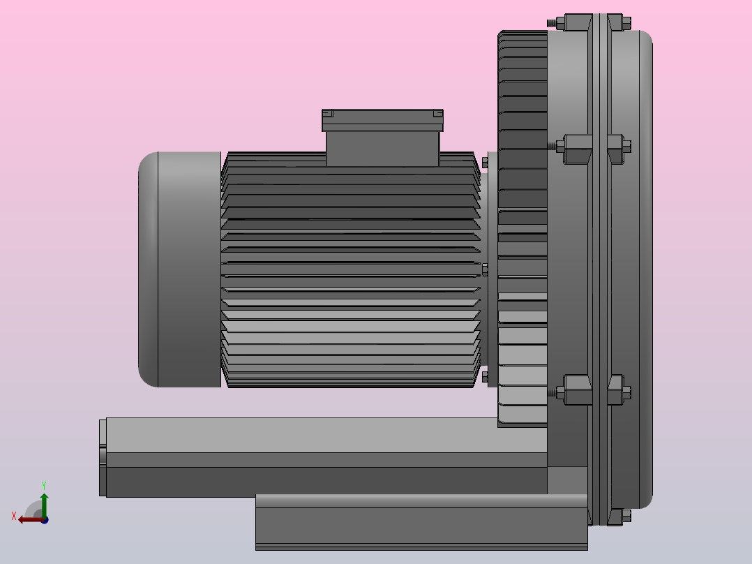 JQT系列单段三相高压旋涡式气泵[JQT-3000]左视图