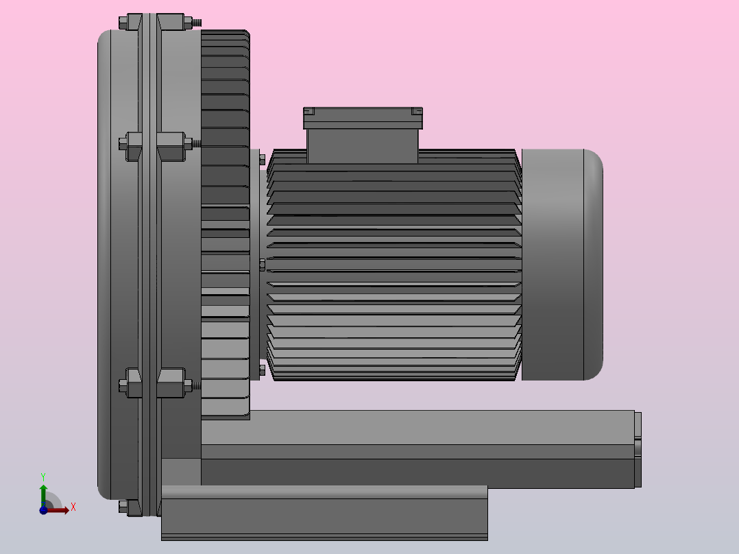 JQT系列单段三相高压旋涡式气泵[JQT-3000]右视图