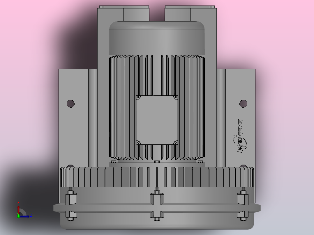 JQT系列单段三相高压旋涡式气泵[JQT-3000]俯视图