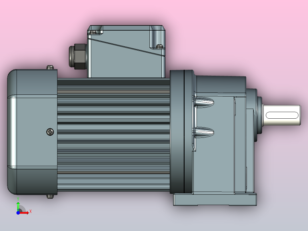 精研卧式标准电机 s250h02-U前视图