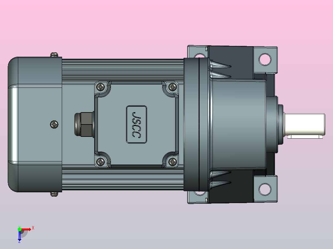 精研卧式标准电机 s250h02-U俯视图