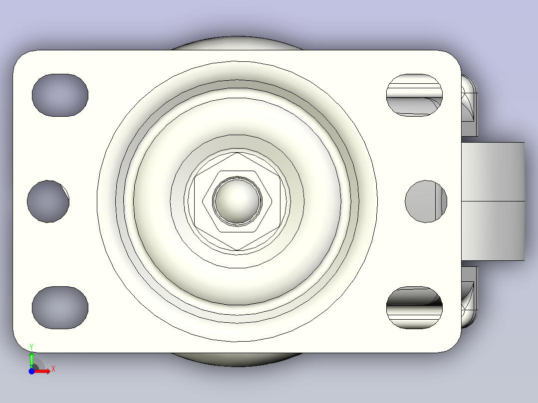 福马脚轮GDR-60-F-PUS前视图