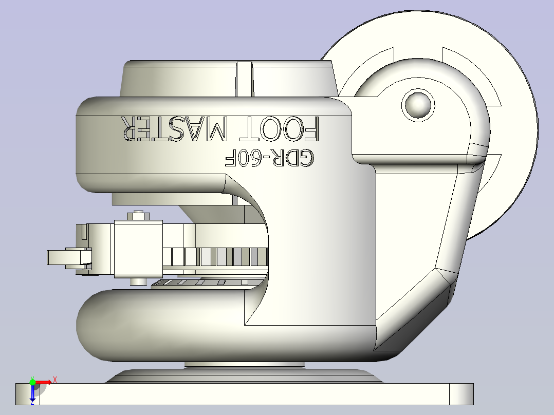福马脚轮GDR-60-F-PUS俯视图