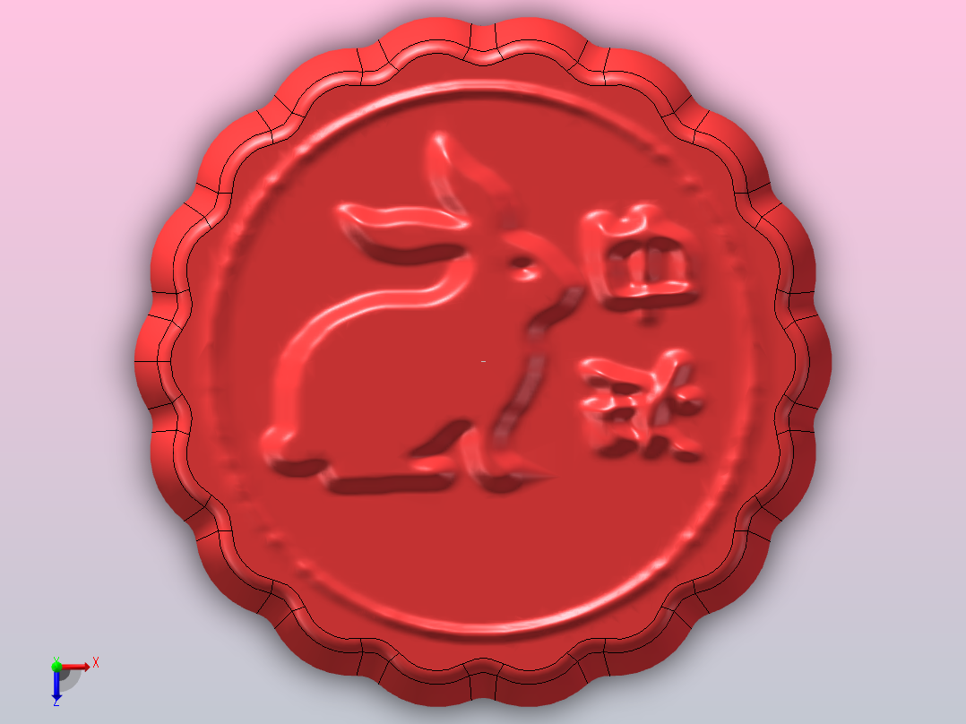 月饼兔.SLDPRT俯视图