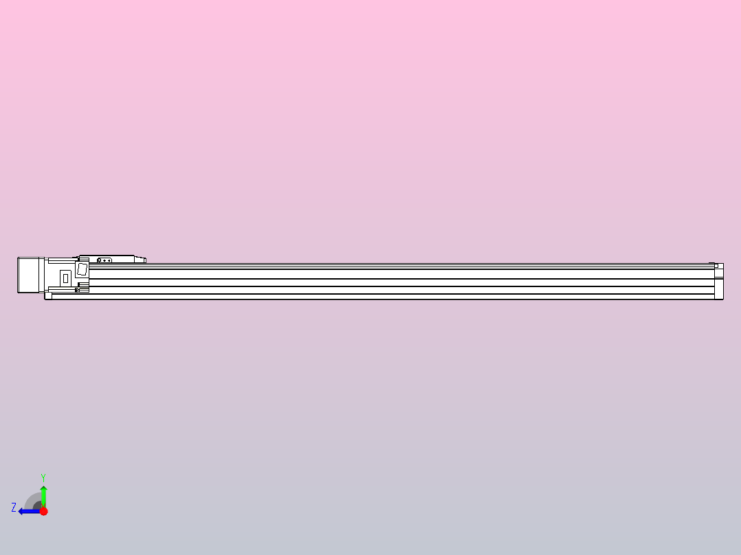 滚珠丝杠直线轴内置导轨TPA-GCR-80-1610C-L950-ML-M20-N3右视图