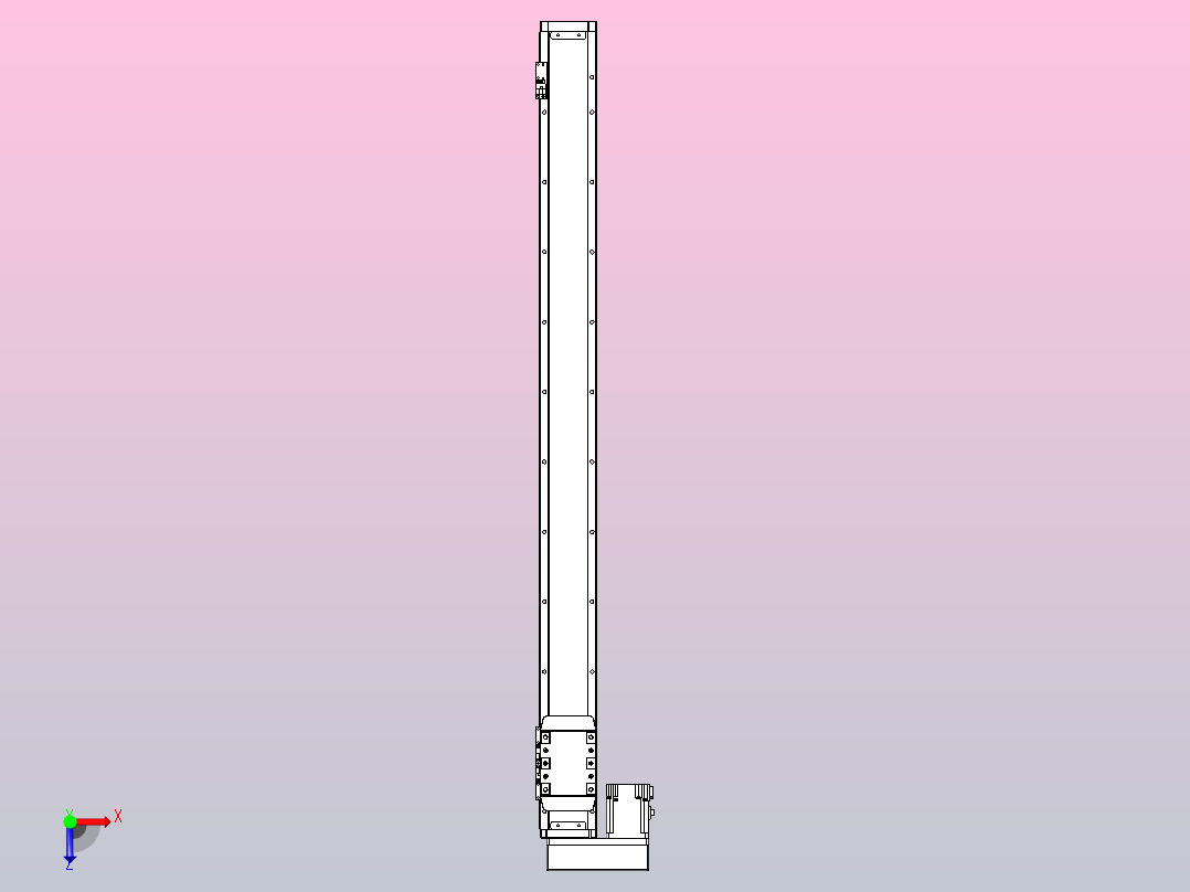 滚珠丝杠直线轴内置导轨TPA-GCR-80-1610C-L950-ML-M20-N3俯视图