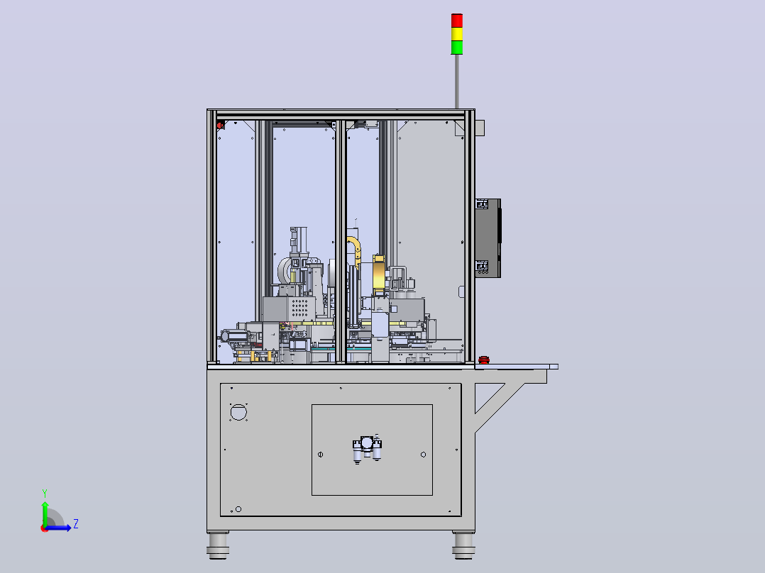 IC自动装配设备3D模型左视图
