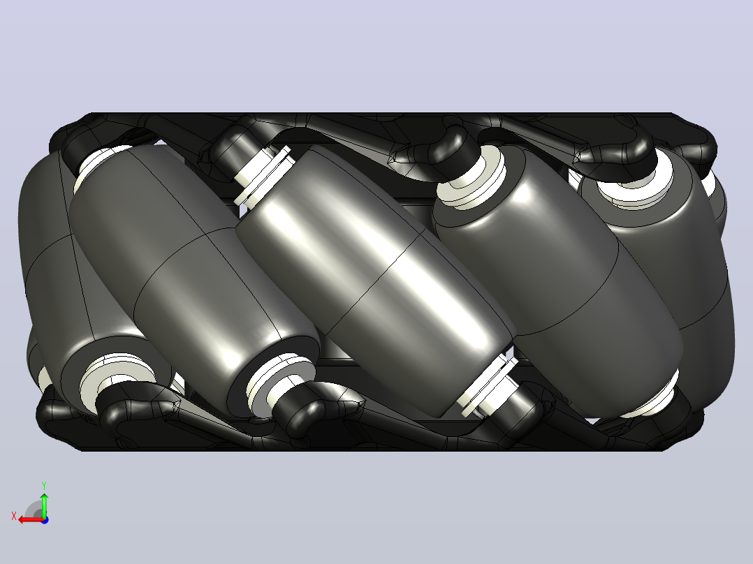 Omnidirectional+Mecanum麦克纳姆轮3D数模图纸+Solidworks设计+附STEP后视图