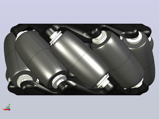Omnidirectional+Mecanum麦克纳姆轮3D数模图纸+Solidworks设计+附STEP后视缩略图