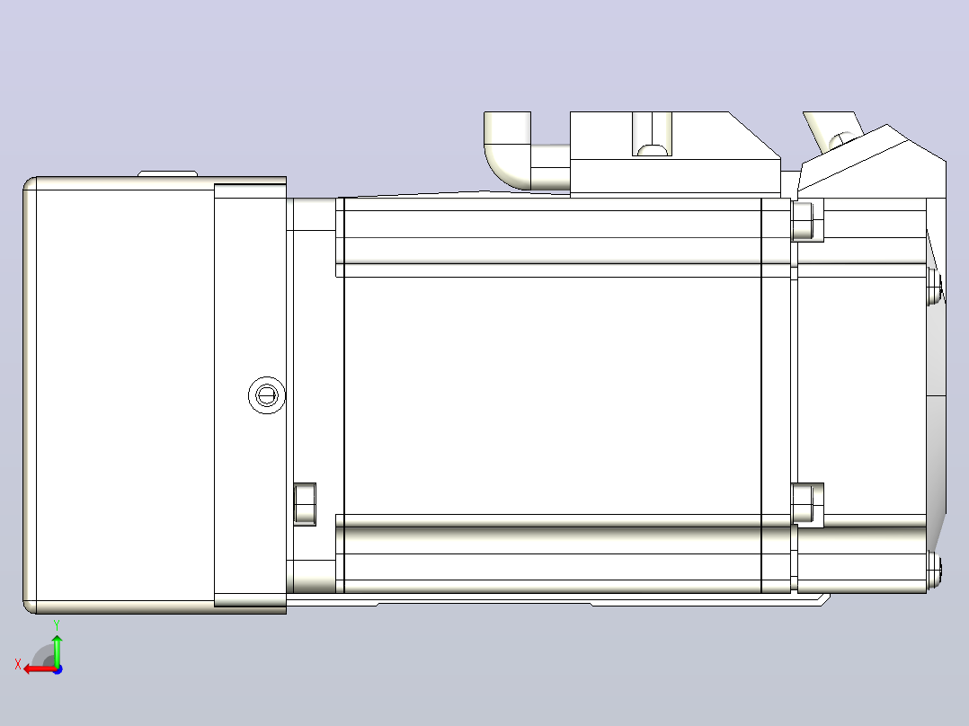 皮带直线轴半封闭可选导轨TPA-HNB-105D-90-L750-ML-C-P20-N3后视图