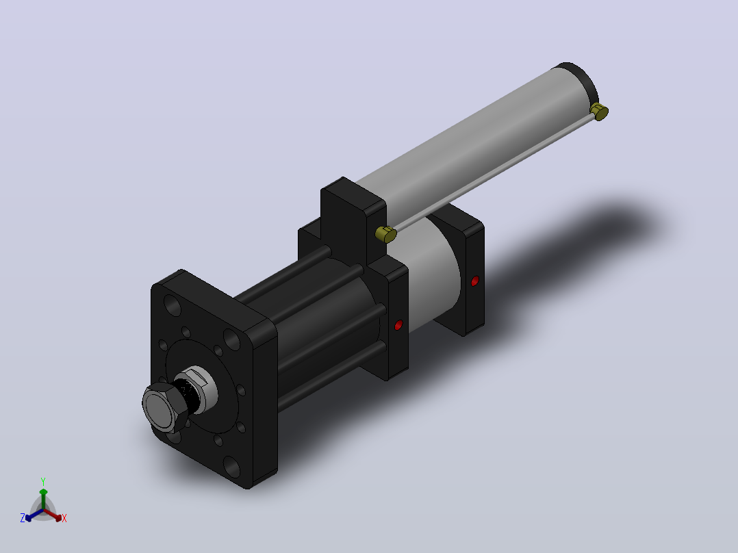 MPT-30T系列标准型[MPT-150-150-5-30T-M1-S1-0°]可调型气压增压缸主视图