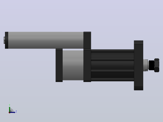 MPT-30T系列标准型[MPT-150-150-5-30T-M1-S1-0°]可调型气压增压缸左视缩略图