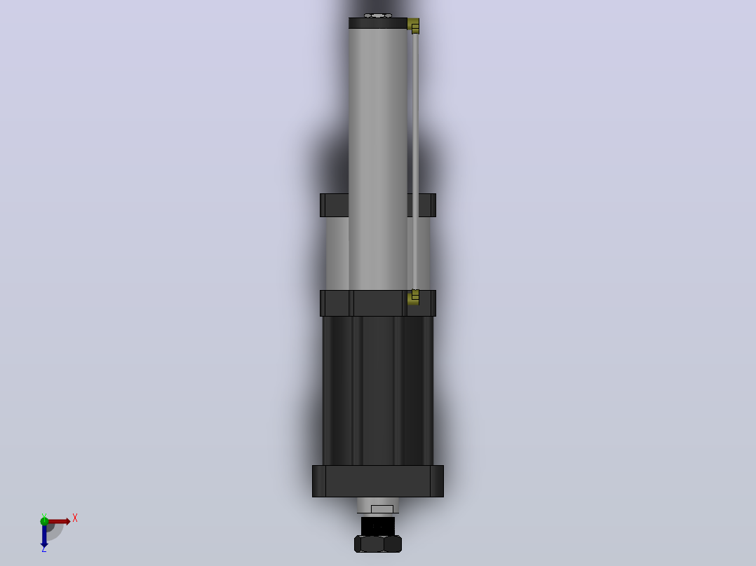 MPT-30T系列标准型[MPT-150-150-5-30T-M1-S1-0°]可调型气压增压缸俯视图